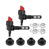 Carbbia 2 Pack 90 Degree Fuel Gas Shut Off Valve w/ Grommet Clamp for 192980GS 208961 for Kohler 25 462 03-S 25-462-03-S for Rotary 13116 Gas Tank Engine Generator Pressure Washer
