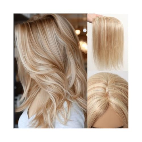 Topper délié postiches for femmes cheveux humains Remy base en soie 12"