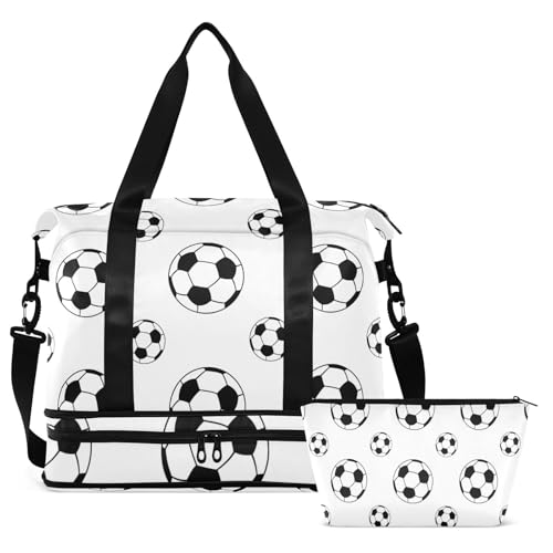 Football Travel Hand Bag Large Carry On Bag with Adjustable Strap for Trip Large Capacity2
