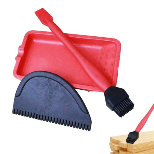 Aplicador de pegamento para madera, kit de cepillo de pegamento de silicona, esparcidor de pegamento de silicona, accesorios de pegamento para carpintería, aplicador de pegamento con pincel de chorro