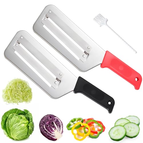 2 Pack Stainless Steel Cabbage Shredder with Dual Blades