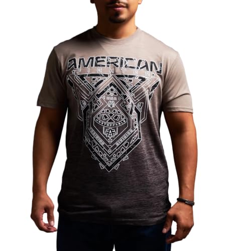 American Fighter Men's T-Shirt, Short Sleeve, Athletic Graphic Tee (US, Alpha, 4X-Large, Regular, Regular, Desert Taupe (McFadden))