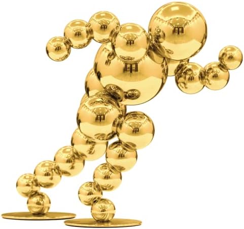 Loclikes Running Man Statue Shelf Decor - Gold Sculpture Home Decor, Sports Fan Room Decor, Metal Figurine Office Table Decor, Creative Gifts