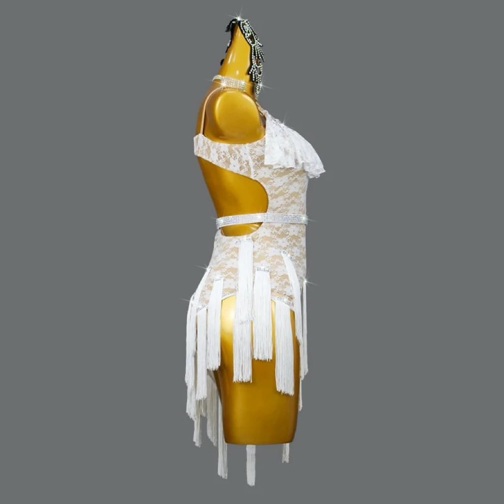 Lace Latin Dance Outfit Competition Dress Professional Samba Dress for Women Tassel Ballroom Dance Costume