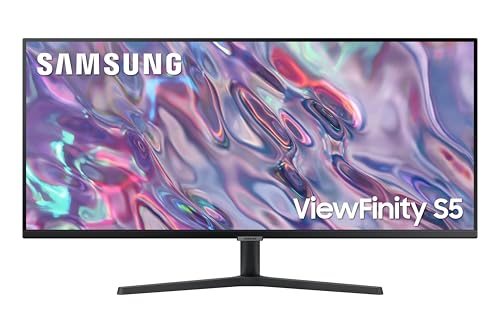 SAMSUNG LS34C502GAUXEN - Monitor 34' ViewFinity S5 S50GC, Ultra WQHD, 3440 x 1440, 21:9, HDR10, Certificado TUV (Eye Care), PBP/Pip, Tasa refresco 100Hz, AMD FreeSync, Diseño sin Bordes, Negro