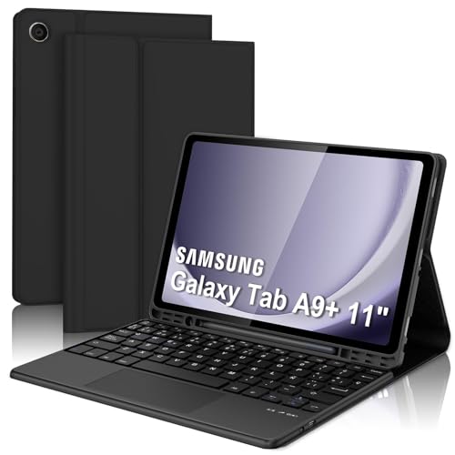 Teclado Samsung Galaxy Tab A9 Plus IVEOPPE con funda trackpad español Ñ desmontable negro
