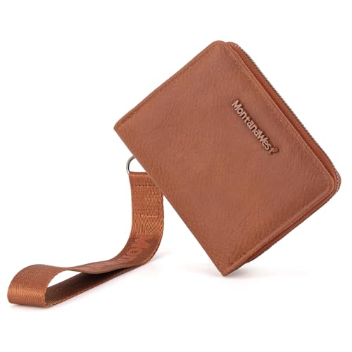 Image of Montana West Small Wallet Woman with a Detachable Wristlet Brown Women's Wallet with Rfid Blocking Lining Minimalist Lightweight & Easy to Carry