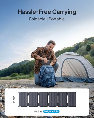 BLUETTI Portable Power Station AC2A with 60W Solar Panel, 204Wh LiFePO4 Battery Backup w/ 2 300W (600W Power Lifting) AC Outlets, Recharge to 80% in 40 Min., Solar Generator for Outdoor Camping