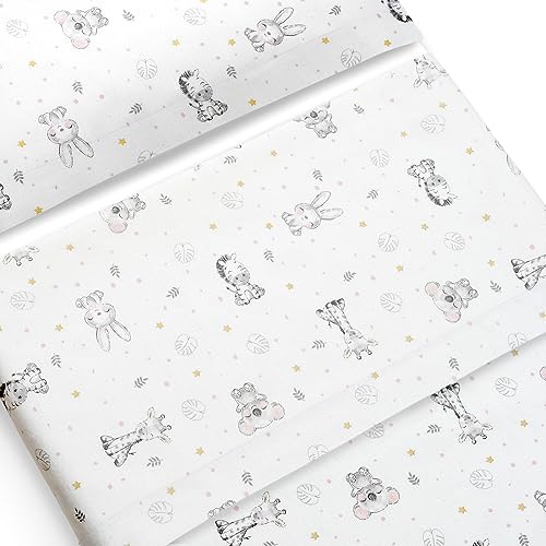 Miniatura 3 de Mibebestore Sábanas Minicuna 50x80 Cm De Franela 100 Algodón Sábanas De Invierno Cálidas Y Suaves Para Bebé Set 3 Piezas Bajera, Encimera Y Almohada - Koala Rosa