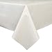LEEVAN Heavy Weight Vinyl Rectangle Table Cover Wipe Clean PVC Tablecloth Oil-Proof/Waterproof Stain-Resistant/Mildew-Proof - 54 x 72 Inch,Natural Color