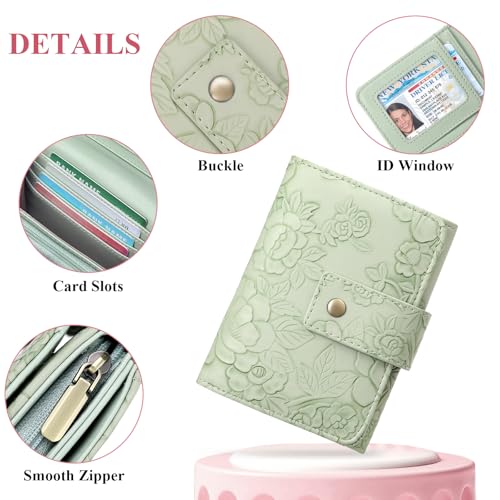 Image of SENDEFN Wallets for Women Trifold Ladies Wallet Credit Card Holder 3 Coin Pockets with ID Window