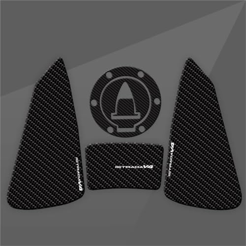 Protection de réservoir moto autocollante anti-rayures aspect carbone pour Multistrada V4 S