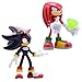 Official Sonic The Hedgehog Metallic Knuckles & Shadow 4″ Action Figures – Buildable, Interchangeable Arms & Accessories, Collector Window Box