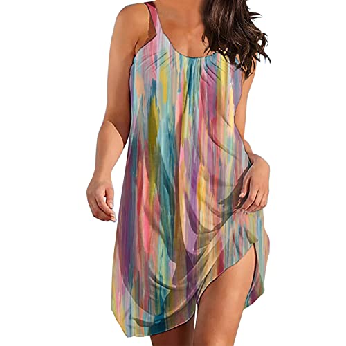 Sommerkleid Strandkleid Damen Swing Kleid,Summer Seidenkleid Weiß,Hochzeitskleid Rückenfrei,Rock Und Oberteil Als Kleid,Strandkleider...