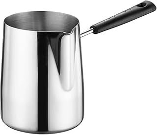 Milk Butter Warmer Pot, 350/600/900ml Turkish Coffee Pot, Stovetop Chocolate Melting Pan, Cezve Ibrik Briki Greek Arabic Coffee Maker For Maple Syrup, Sauce Heating(600ML)