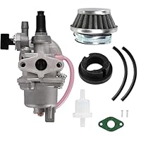 Losxuido Vergaser mit Luftfilter Benzinfilter Schlauch Satz für 2-Takt 47cc 49cc Pocket Bike Motor Mini Quad ATV Dirt Bike