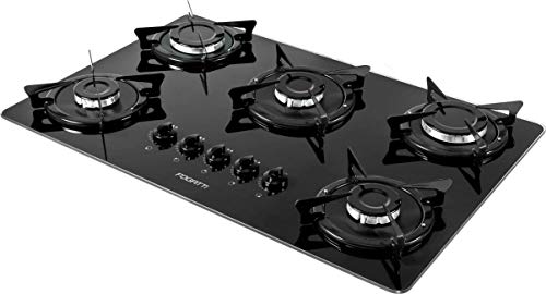 Coifa Parede 80cm + Cooktop V500x + Forno Embutir F450 Black - Fogatti 220V