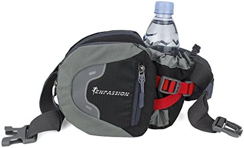 Enpassion Multifunctional Water Resistant Waist Pack with Water Bottle Holder (The Bottle Is Not Included) for Running Hiking Cycling Camping Travel