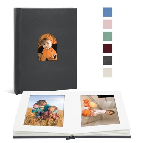 Vienrose Small Photo Album 4x6 20 Photos Writing Space Linen Cover Grey by Vienrose - Used condition - US$22.79