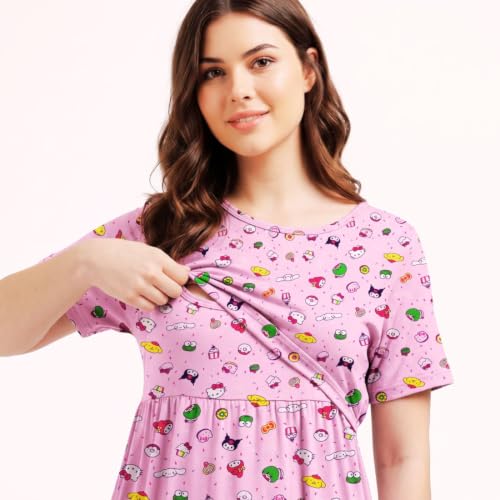 Image of Zero Clothing Feeding Dress for New Moms Casual Loungewear Ankle Length | Cotton Maternity Nighty | Zipless Feeding Dresses for Women | Pregnancy & Nursing Wear