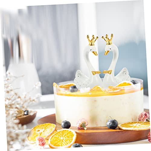 STAHAD 2 Peças Enfeites De Cisne Decoração Em Miniatura Estatuetas De Animais Em Miniatura Decoração