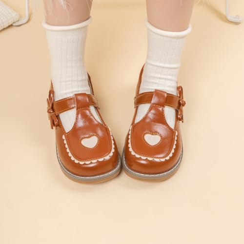 Toddler Little Girl's Mary Jane Flats T-Strap School Dress Shoes Princess Footwear for Flower Girl Party Wedding3