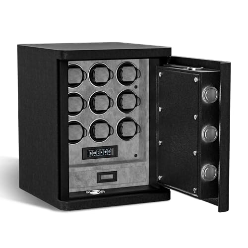 DUKWIN Automatic Watch Winder safe with Fingerprint and Digital Lock,