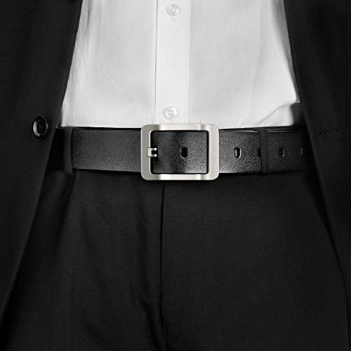 Men Belt - 100% Genuine Leather casual Dress Belts Big Metal Buckle Adjustable Size designer Fashion Gifts