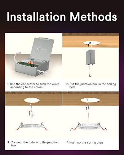 Lumary Smart Recessed Lighting Slim 6In 4Pack+Smart Recessed Lighting Ultra-Thin 6Inch 4Pack With Remote #TOP5