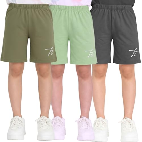 Image of TotzTouch Shorts for Kids Girls Pack of 3 | Summer Cotton Shorts| Kids Casual Cycling Shorts