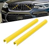 YOUNLEN 2PCS Grille Insert Trims Stripe for BMW, Front Grille Trim Stripes Cover Compatible with F20 F30 F21 F22 F23 F31 F32 F33 F34 F36 F40 F44（Yellow）