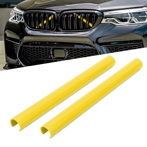 YOUNLEN 2PCS Grille Insert Trims Stripe for BMW, Front Grille Trim Stripes Cover Compatible with F20 F30 F21 F22 F23 F31 F32 F33 F34 F36 F40 F44（Yellow）