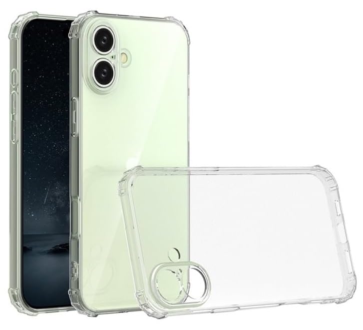 Glasgow Flexible Back TPU Case Cover Drop Protection Cover for [ Apple iPhone 16 Plus ] - Transparent