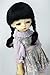 Jusuns Mohair Toy Wigs JD143 1/6 6-7inch 16-18cm Short Anna Mini Twins Braids Pony BJD Hair 1/6 Doll Accessories (Black)