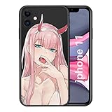 KAMINA Compatible with iPhone 11 Anime Case,Neko Waifu Devil Girl Manga Otaku Aesthetic Cute Kawaii Cartoon Case for Men Women Boys, Soft Silicone