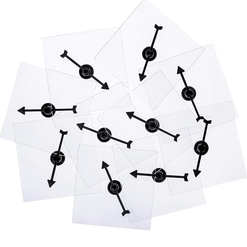 Gejoy 20 Pack Transparent Spinners for Classroom Clear Spinners Dry Erase Math Game with Rotating Arrow
