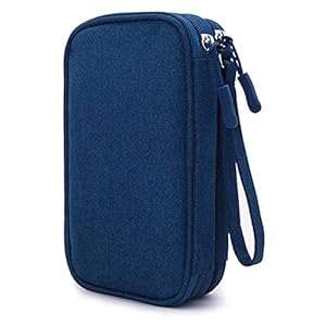 Diabetic-Supplies-Travel-Case-Organizer-for-Test-Strips-Lancets-Needles-Lancing-Device-Glucose-Meter-Alcohol-Wipes-Insulin-Pens-Syringes-Diabetes-Testing-Kit-Storage-Bag-Blue