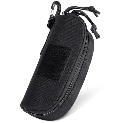 Image of Tactical Molle Glasses Case, Shockproof Eyeglass Pouch, Sunglass Case Hard Shell Protects Glasses