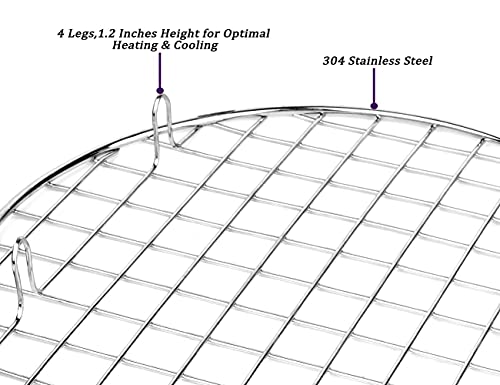 Bafvt Bbq Accessories Grill Rack - 304 Stainless Steel Baking Cooking Round Rack For Rib Cookie Cakes, 10 Inches… #TOP1