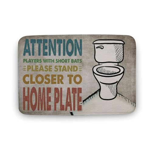 Welcome Baseball Doormat 16x24 Non-Slip Indoor Rug