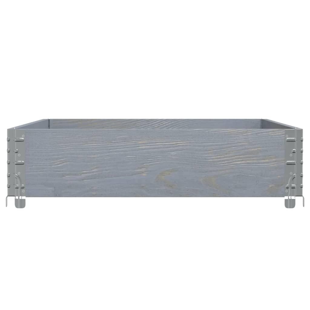 Jardiniere Bois Massif Pin 120x80 cm Gris