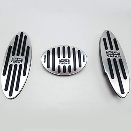 Amazon Bmw Mini ミニクーパー アルミ製 ペダルカバー At車用 ユニオンジャック ブラック アクセル ブレーキ フットレスト 3点セット ブラックジャック かんたん取り付け ペダル 車 バイク