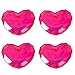 VOSAREA Lot de 4 crochets muraux adhésifs en plastique en forme de cœur pour porte-clés, porte-serviettes, cintres pour salle de bain, cuisine, voiture