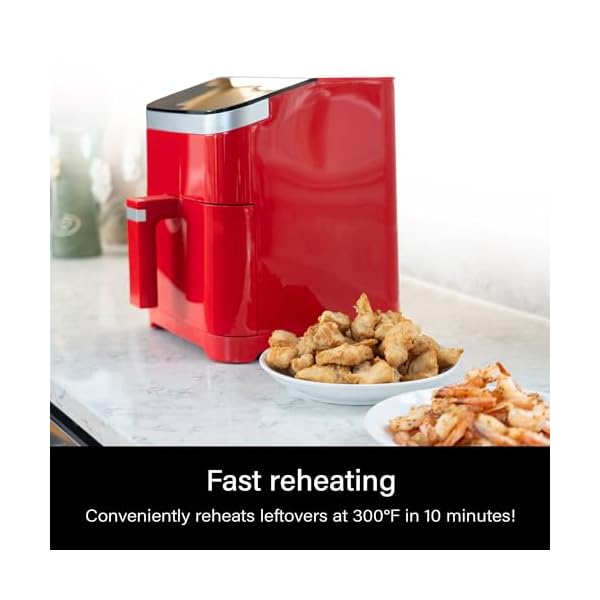Deco Chef 5.8QT Air Fryer, 8-in-1 Smart Cooking Programs, Nonstick and Dishwasher-Safe Basket, Red - Image 7