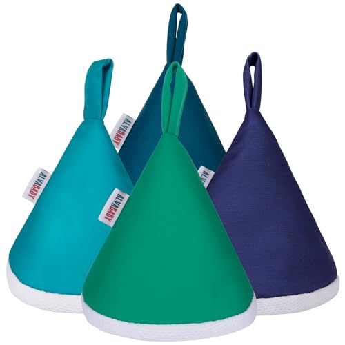 ALVABABY 4 Peças Protetores De Xixi Para Bebês Meninos, Escudo Absorção Água Forte Recém-Nascidos, Touca Reutilizável Camadas, Acessório Troca Fraldas, Presente 4Ng02