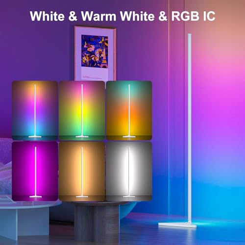 MIHEAL Corner Floor Lamp - Smart RGB LED Corner Lamp with App and Remote Control, 16 Million Colors & 68+ Scene, Music Sync, Timer Setting -for Living Rooms, Bedrooms, and Gaming Rooms — view 5