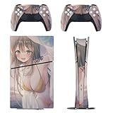 PS5 Slim デジタル版 スキンシール ブルーアーカイブ 十六夜ノノミ 水着 PlayStation 5 保護ステッカー プレイステーション 5 薄型スキン 保護シール 全面保護 側面対応＆両面対応 耐久性 指紋/傷/汚れ/ほこり防止 傷隠し 気泡ゼロ 散熱良い 手触り良い 本体とゲームコントローラー専用ステッカー 簡単取付 繰り返し貼り付け可能 スリム アクセサリー 人気 アニメ おしゃれ