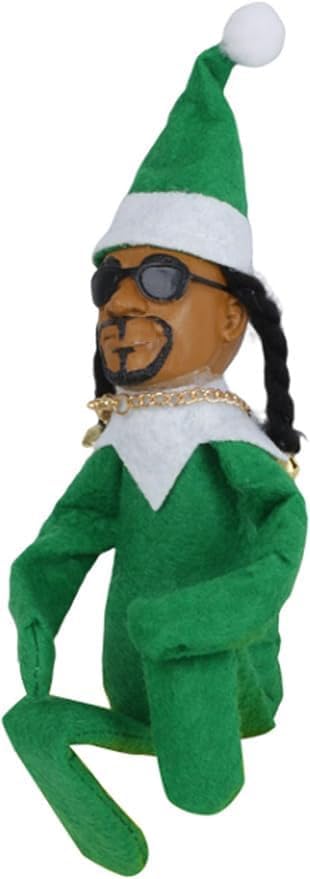 FULIXIHA Christmas Elf Doll Ornaments, Handmade ElfDoll Decoration, Hip Hop Doll Christmas Ornaments Plush Doll Toy forChristmas Party Holiday Home Garden Decor(Green)