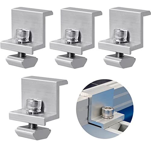 Soporte para panel solar, kit de abrazadera de extremo para panel solar, montaje de panel solar, para altura del módulo 35 mm Cover