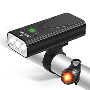 EBUYFIRE USB oplaadbare fietsverlichting set, 3000 lumen fiets koplamp 3 LED 【Upgrade Mount】, super heldere koplamp…